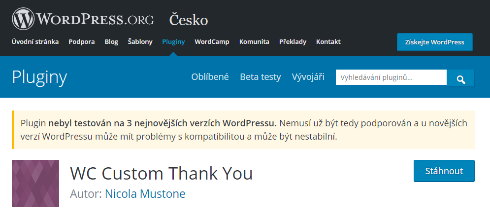 WordPress plugin WC Custom Thank You